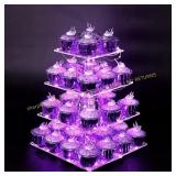 Vdomus 4-Tier Purple Cupcake Stand Pro