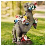 Dinosaur Gnomes Garden Statues Yard Ornaments