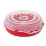 Homz 24" Dia Holiday Wreath Organizer Red