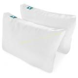Sleepgram 2 Pack Pillows, Queen, White
