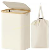 Lifewit 80L Laundry Basket with Lid, Ivory