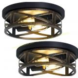 ZHU YAN Farmhouse Ceiling Lights, 2-Pack
