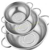 Leonyo Stainless Steel Colander Set (3) 1-5 Qt