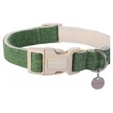 2 ct.mDOGWONG Cotton Hemp Dog Collar   Green