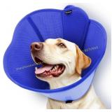 2ct Upgraded Dog Cone Collar for Surgery, L Blue