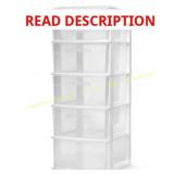 Homz 6-Drawer Clear Plastic Storage Tower
