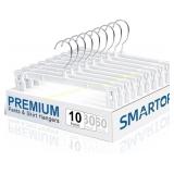 Smartor Pants Hangers with Clips - 10 Pack