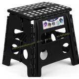 Delxo Black 13-In Folding Step Stool (1 Pack)