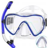 Dry Snorkel Set: 180  Panoramic View Mask