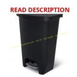 Glad Trash Can with Lid, Pedal, 13 Gal, Black