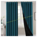 H.VERSAILTEX Blackout Curtains 84" Teal