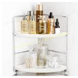 FSyueyun 2-Tier Corner Bath Organizer (Silver)