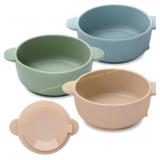 Baby Bowls with Suction, 3 Pack, BPA Free