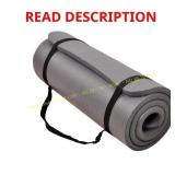 Grey Yoga Mat 68x24 w/ Strap - 11.8 sq ft