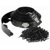 Garden Edging Kit with 46 Spikes, Black