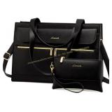 LOVEVOOK 15.6" Laptop Bag Leather Briefcase