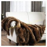 Luxury Plush Faux Fur Throw Blanket 60x80