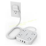 TESSAN Flat Plug Surge Protector with USB-C