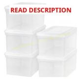 IRIS USA Letter Legal Size Plastic File Box 4-ct