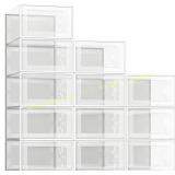 SEE SPRING 12-Pack Shoe Box, Clear Organizer