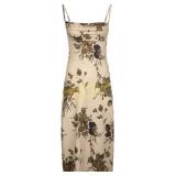 Y2K Floral Maxi Dress for Women Sz 3