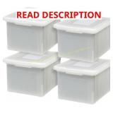 IRIS File Box 35 Qt. 4 Pack Pearl