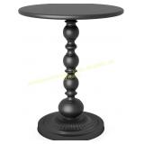 Metal Small End Table, Matte Black Nightstand