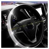 Bling Diamond Leather Steering Wheel Cover