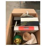 Sub glass cases, note books, decor