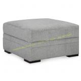 Casselbury Gray Square Ottoman with Storage