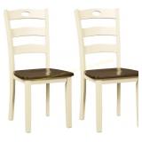 2 ct.,Ashley Woodanville 18" Chair, Cream & Brown