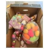 Box of plastic Easter eggs