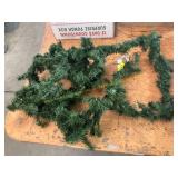 Lighted green garland