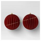 200mm Ornament Set Dark Red - Wondershop