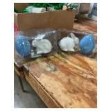 Rabbit Figurines: Salt & Pepper Shakers, Napkin