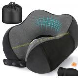 Travel Neck Pillow: Memory Foam, Adjustable