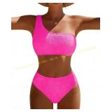 One Shoulder Bikini, High Waist Swimsuit