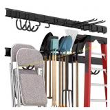 68 in. Garage Tool Rack with 12 Hooks