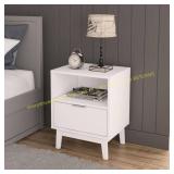 Victoria White 1-Drawer Nightstand