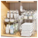 Delamu 2-Tier Clear Under Sink Organizers