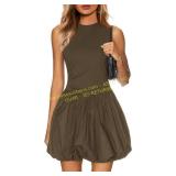 KIRUNDO Summer Bubble Dress Women