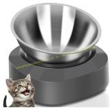 AYADA Raised Cat Bowl, Stainless Steel Dish