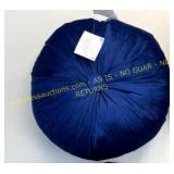 Blue Velvet Tufted Round Pillow - 13.75"