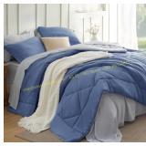 Bedsure Infinity Blue Twin XL Comforter Set