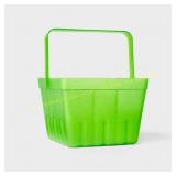 Easter Plastic Berry Basket Green- coloring book,