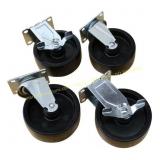 5 in. Caster Kit for RTA Steel Base Cabinets
