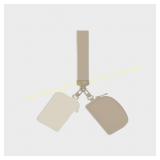 Grayson Smile Dual Pouch Wristlet Beige & Navy Blu