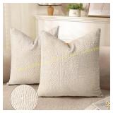 AELS Boho Textured Throw Pillow Cover 18x18