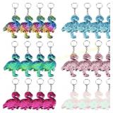 meekoo Flamingo Sequin Keychain, 24 pcs