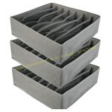 Bra Drawer Organizer Dividers - Grey (3 Pack)